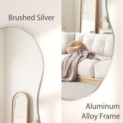 Miroir mural asymétrique ondulé de style antique