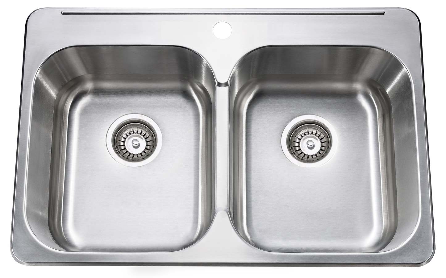 Bristol Sinks Drop In Stainless Steel Double Bowl Kitchen Sink - B211|Évier de cuisine à cuve double Bristol Sinks en acier inoxydable à installation sur le dessus - B211
