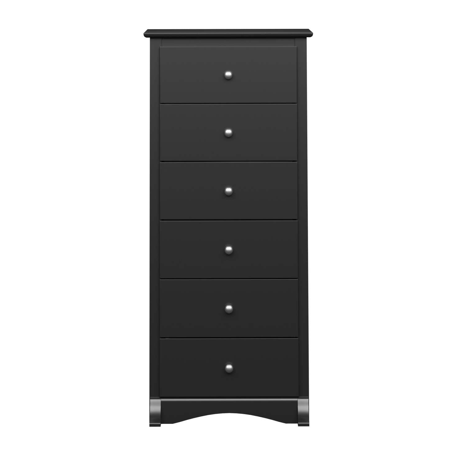 Jade Tall 6-Drawer Chest - Black|Commode verticale haute Jade à 6 tiroirs - noire