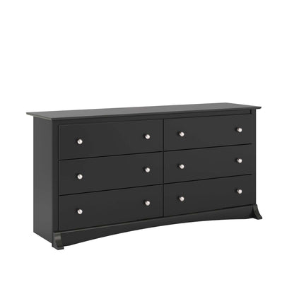 Commode Jade 6 tiroirs - Noir|Commode Jade à 6 tiroirs - noire