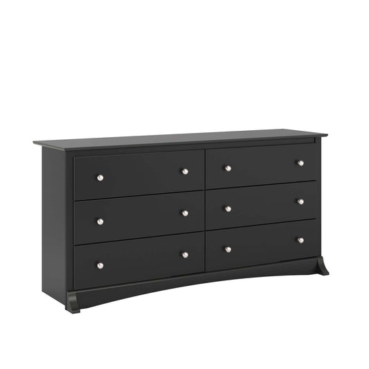 Commode Jade 6 tiroirs - Noir|Commode Jade à 6 tiroirs - noire