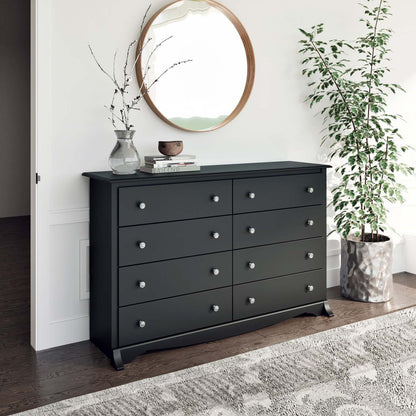 Commode Jade 8 tiroirs - Noir|Commode Jade à 8 tiroirs - noire
