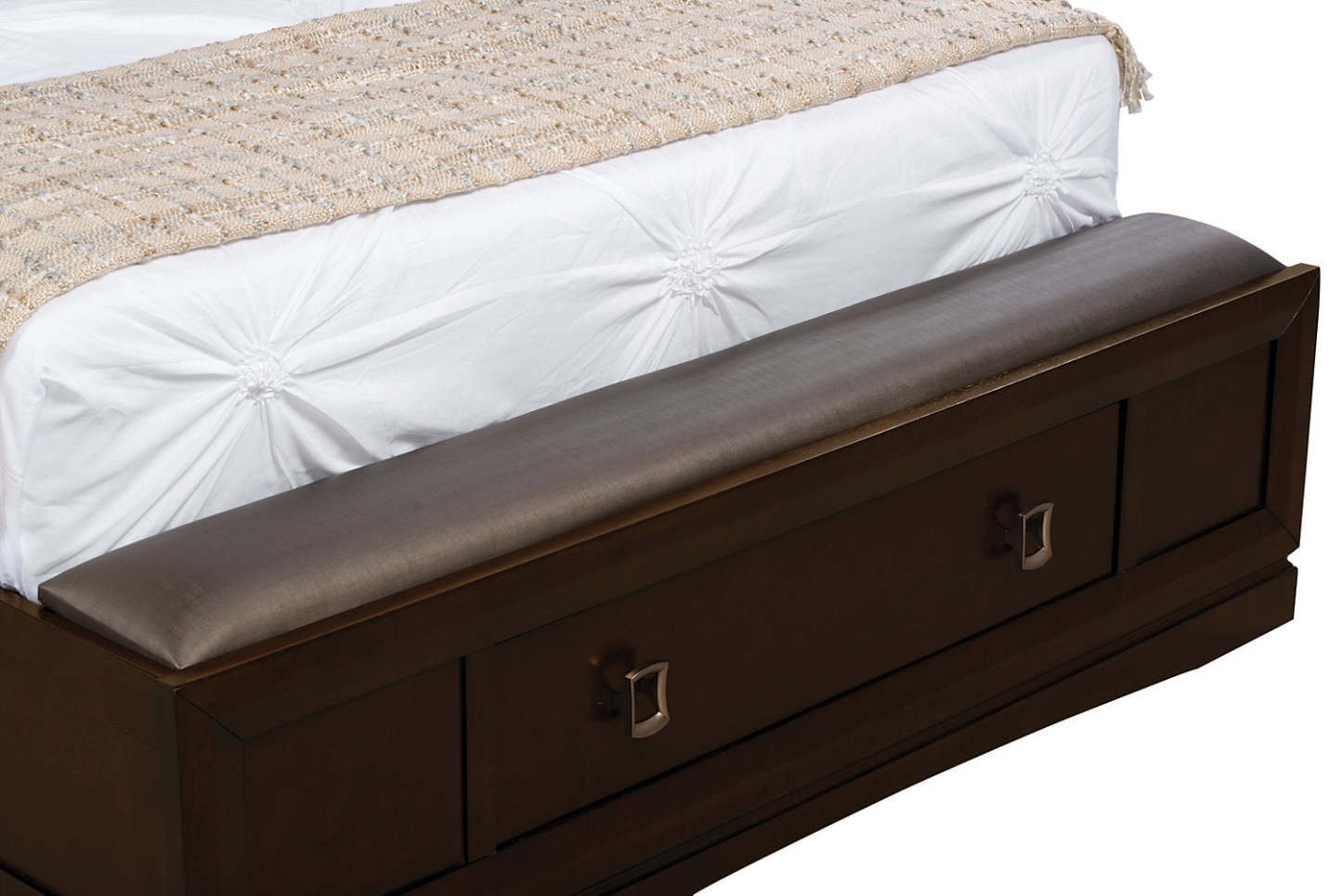 Ensemble de chambre à coucher Yorkdale 6 pièces avec rangement complet et 2 tables de nuit|Ensemble de chambre à coucher Yorkdale 6 pièces avec 2 tables de nuit et lit de rangement