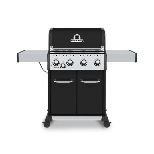 Gril à gaz naturel BaronMC 440 PRO noir de Broil King avec brûleur latéral - 875227