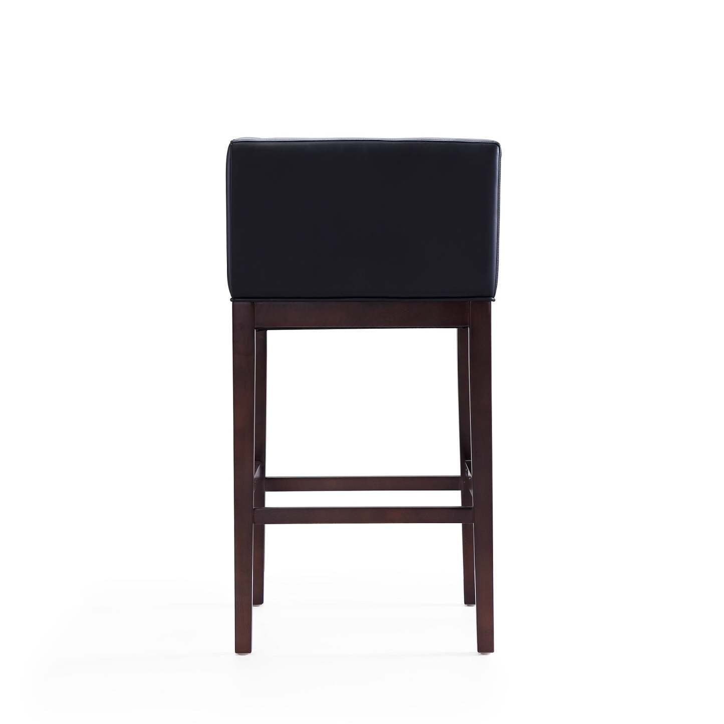 Manhattan Comfort Kingsley 38 Beech Wood Barstool - Black &amp; Dark Walnut|Tabouret bar Kingsley de Manhattan Comfort de 38 po en hêtre - noir et noyer foncé
