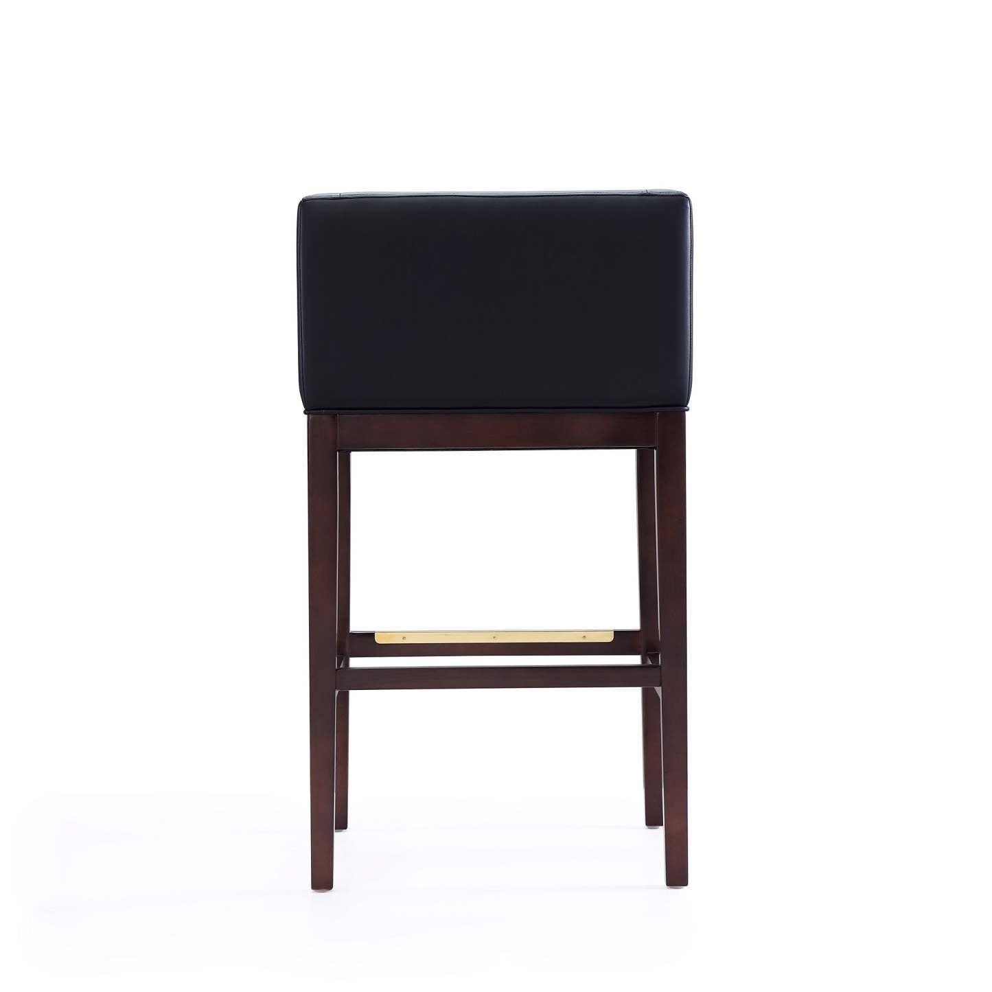 Manhattan Comfort Kingsley 38 Beech Wood Barstool - Black &amp; Dark Walnut|Tabouret bar Kingsley de Manhattan Comfort de 38 po en hêtre - noir et noyer foncé