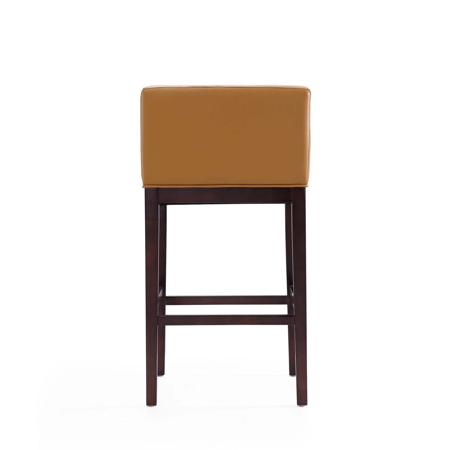 Tabouret de bar Kingsley de Manhattan Comfort de 38 po en hêtre - chameau et noyer foncé