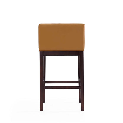 Tabouret de bar Kingsley de Manhattan Comfort de 38 po en hêtre - chameau et noyer foncé
