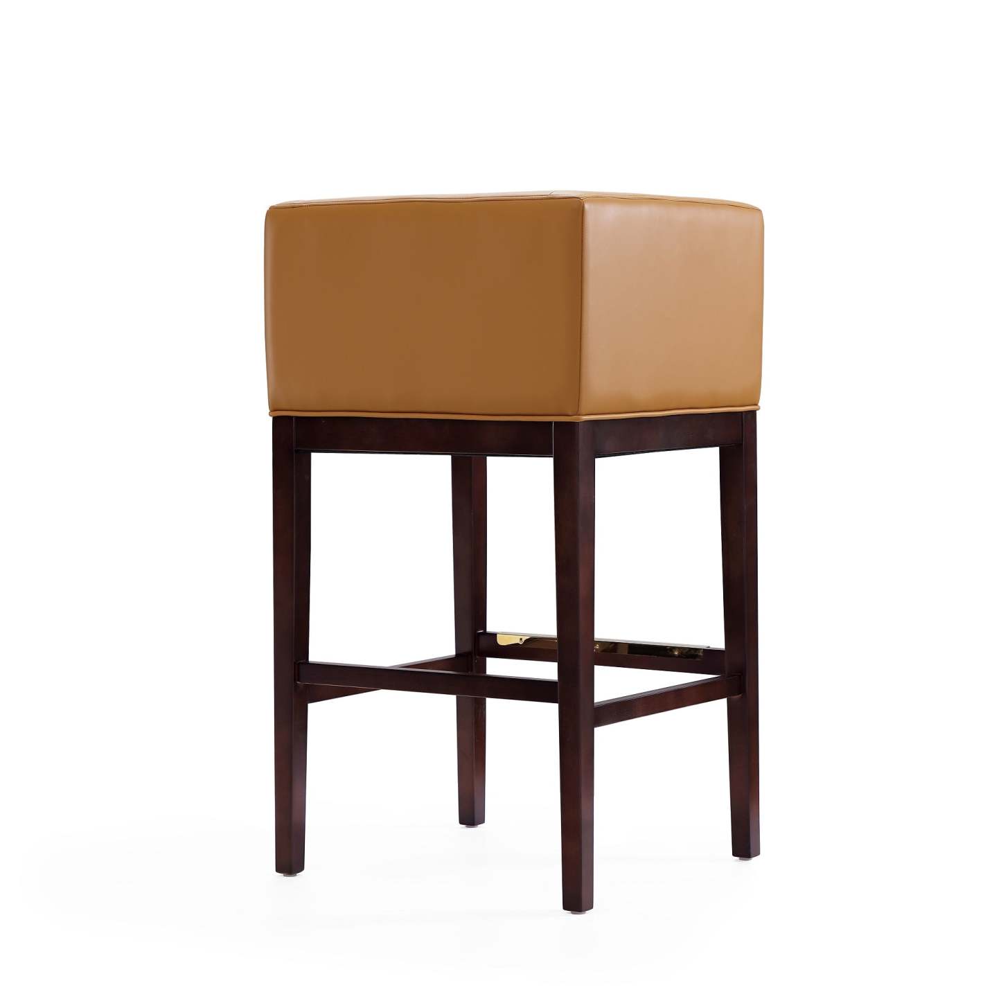 Tabouret de bar Kingsley de Manhattan Comfort de 38 po en hêtre - chameau et noyer foncé
