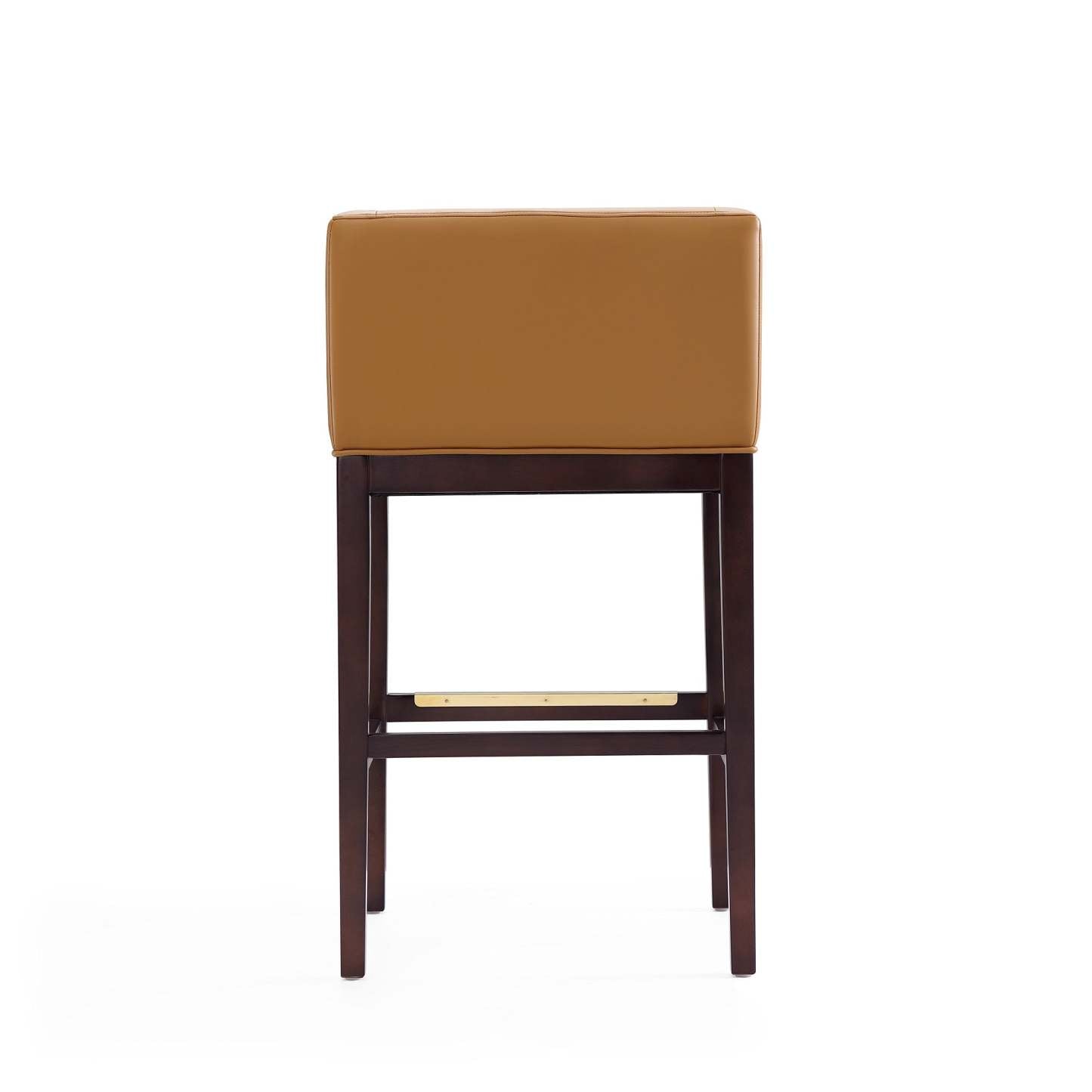 Tabouret de bar Kingsley de Manhattan Comfort de 38 po en hêtre - chameau et noyer foncé