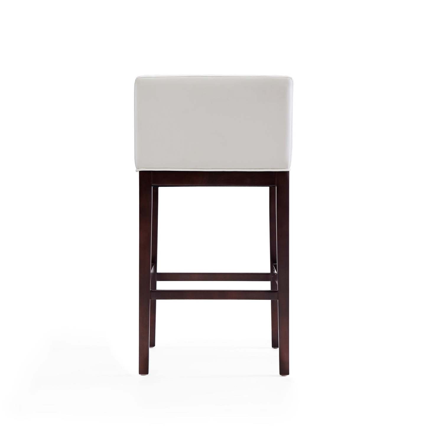 Tabouret de bar Kingsley de Manhattan Comfort de 38 po en hêtre - ivoire et noyer foncé
