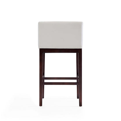 Tabouret de bar Kingsley de Manhattan Comfort de 38 po en hêtre - ivoire et noyer foncé