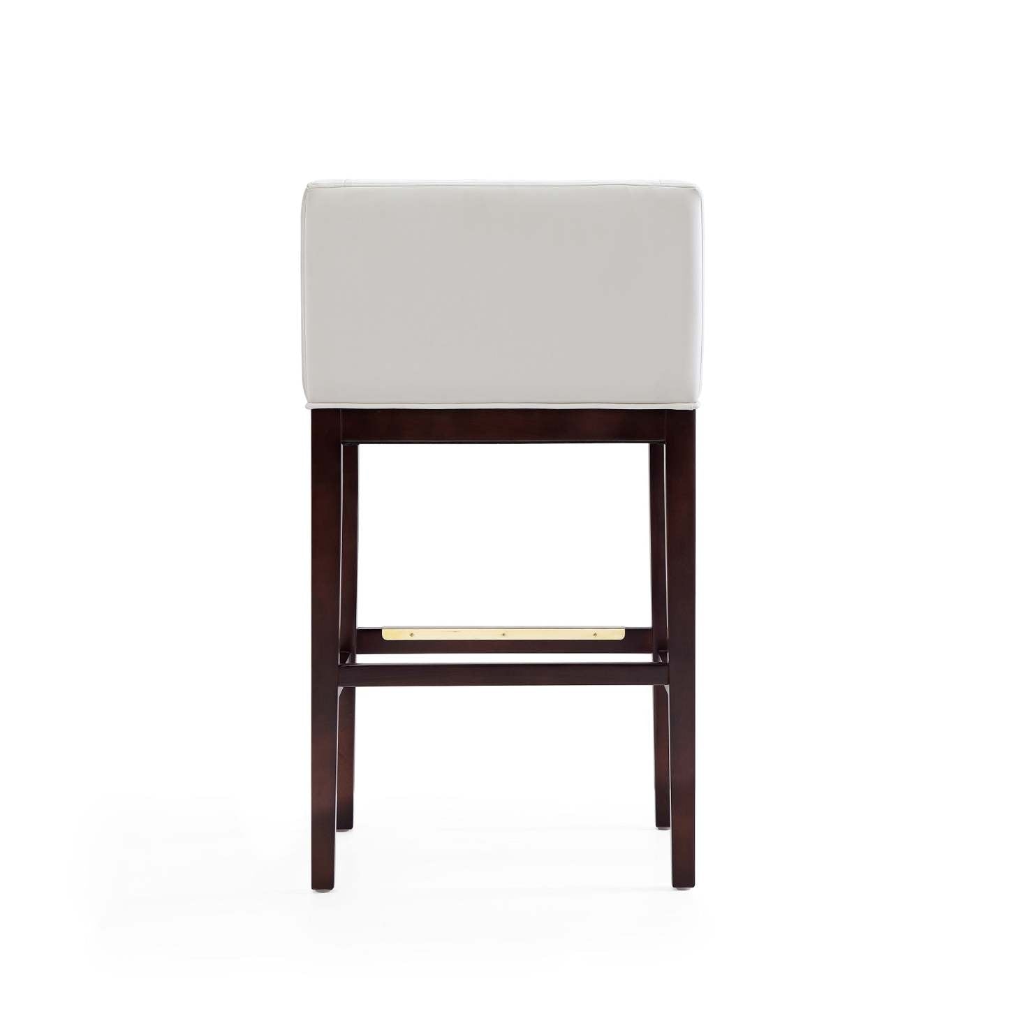 Tabouret de bar Kingsley de Manhattan Comfort de 38 po en hêtre - ivoire et noyer foncé