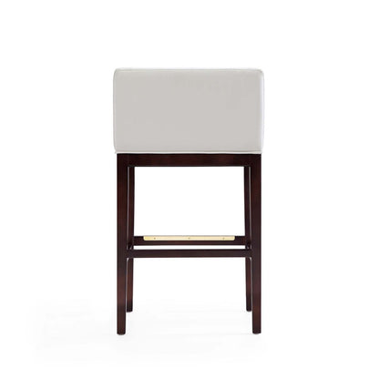 Tabouret de bar Kingsley de Manhattan Comfort de 38 po en hêtre - ivoire et noyer foncé