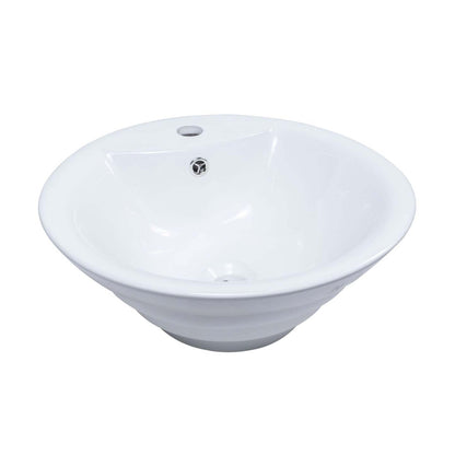 Bristol Sinks Above Counter Porcelain Circular Vessel Bathroom Sink - BV108|Lavabo de salle de bain circulaire Bristol Sinks en porcelaine vitrifiée sur le dessus du comptoir - BV108