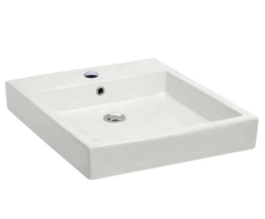 Bristol Sinks Above Counter Lavabo de salle de bain carré en porcelaine vitrifiée - BV111|Bristol Sinks lavabo de salle de bain carré en porcelaine vitrifiée sur le dessus du comptoir - BV111
