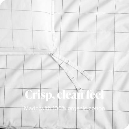 Parure de lit Bare Home en percale de coton biologique