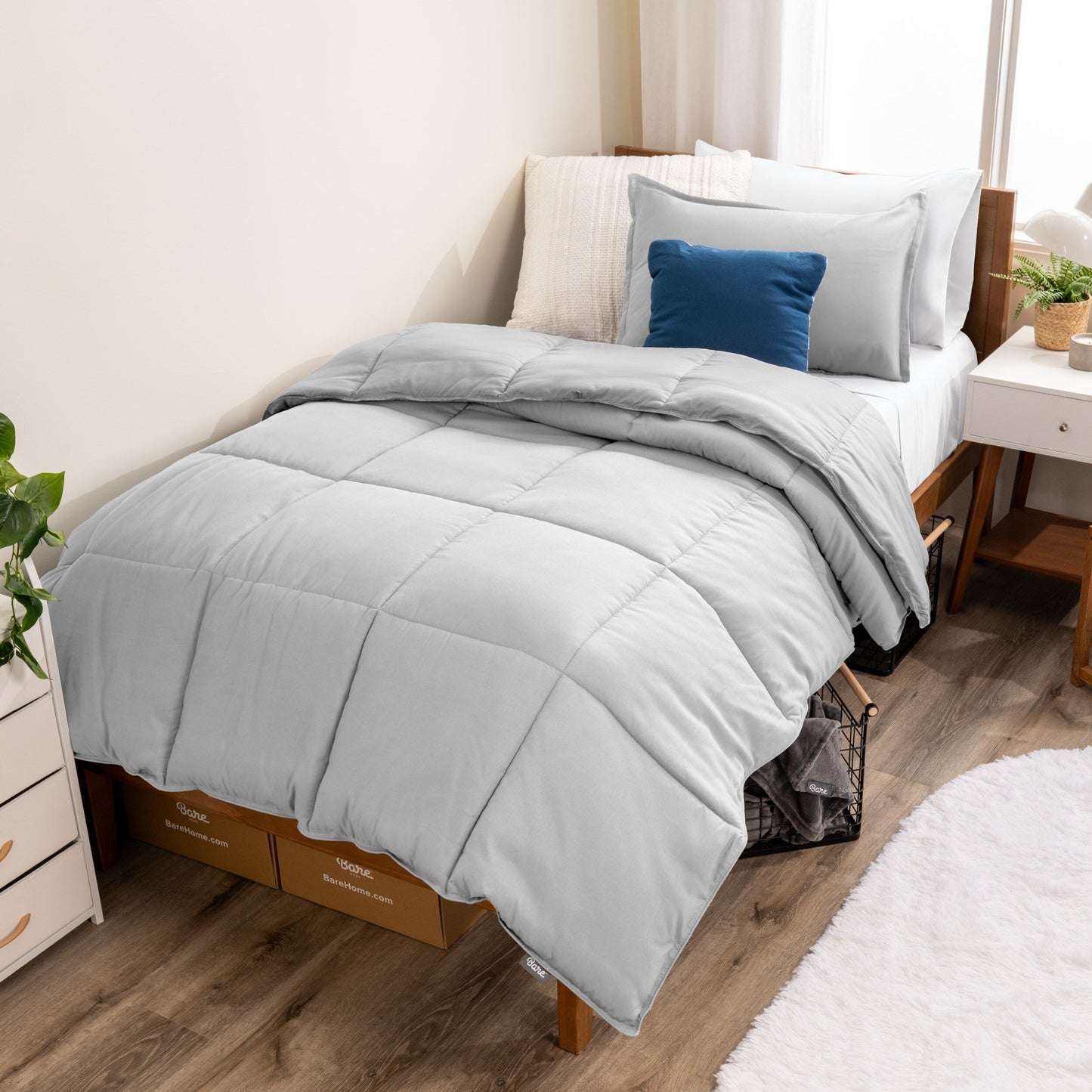 Ensemble de couette hypoallergénique Bare Home en duvet synthétique
