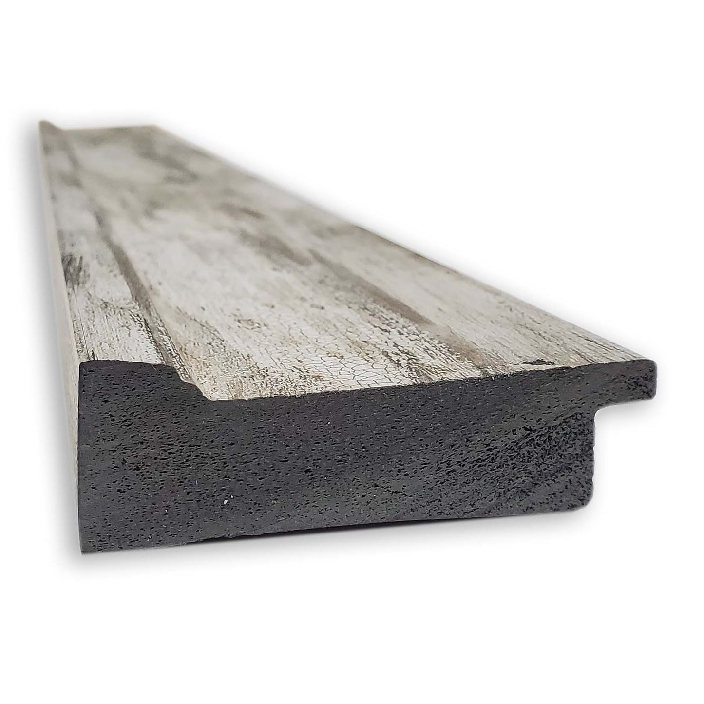 Miroir mural biseauté pour salle de bain - Cadre métallique craquelé