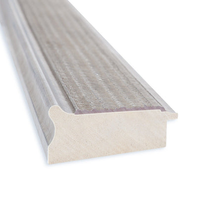 Miroir mural de salle de bain en bois biseauté - Cadre argenté à motif treillis - Argent treillis