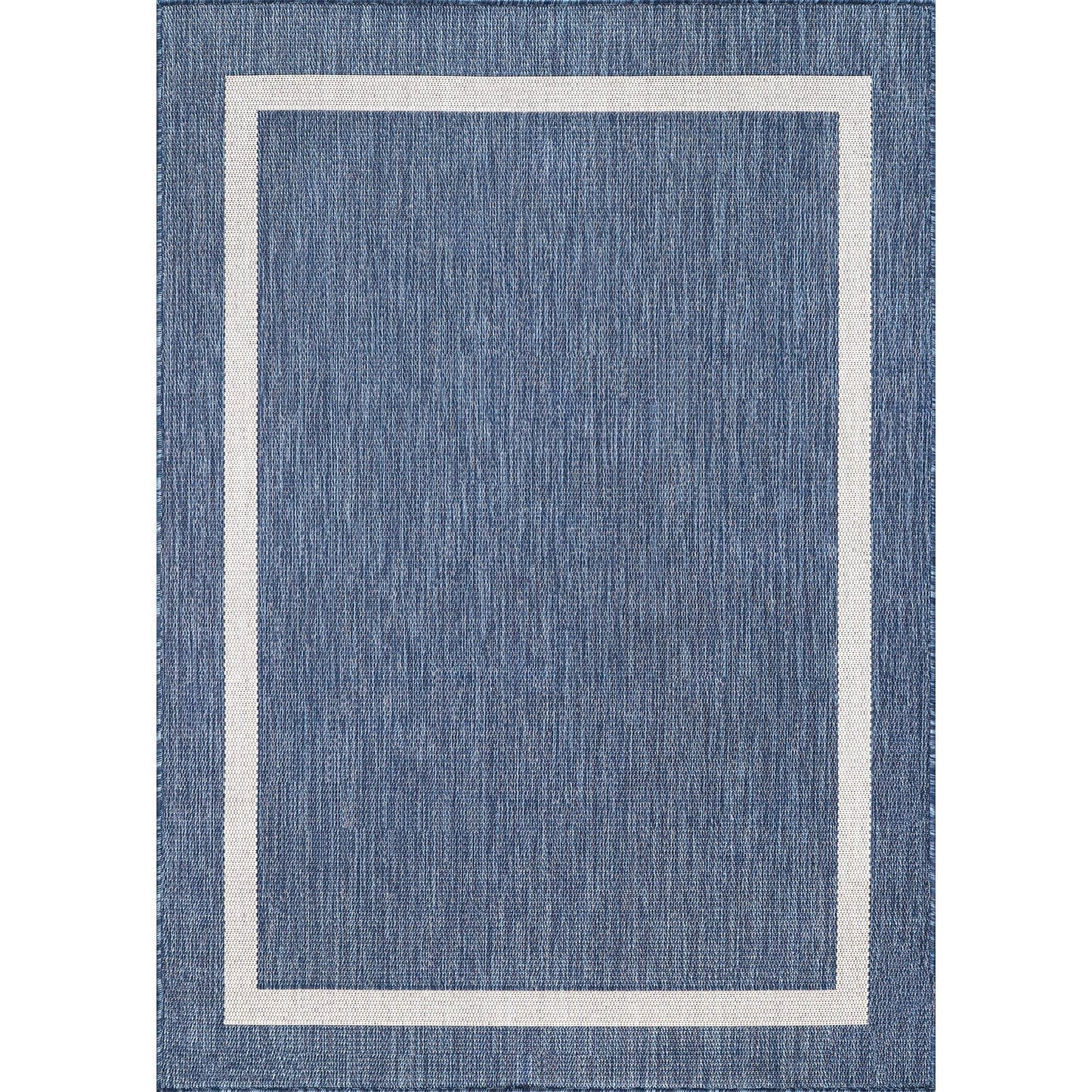 Tapis Beverly Rug moderne à bordures pour intérieur et extérieur, tapis d'extérieur pour patio, terrasse, porche