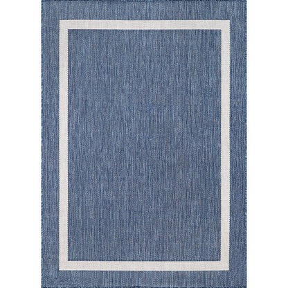 Tapis Beverly Rug moderne à bordures pour intérieur et extérieur, tapis d'extérieur pour patio, terrasse, porche