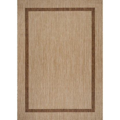 Tapis Beverly Rug moderne à bordures pour intérieur et extérieur, tapis d'extérieur pour patio, terrasse, porche