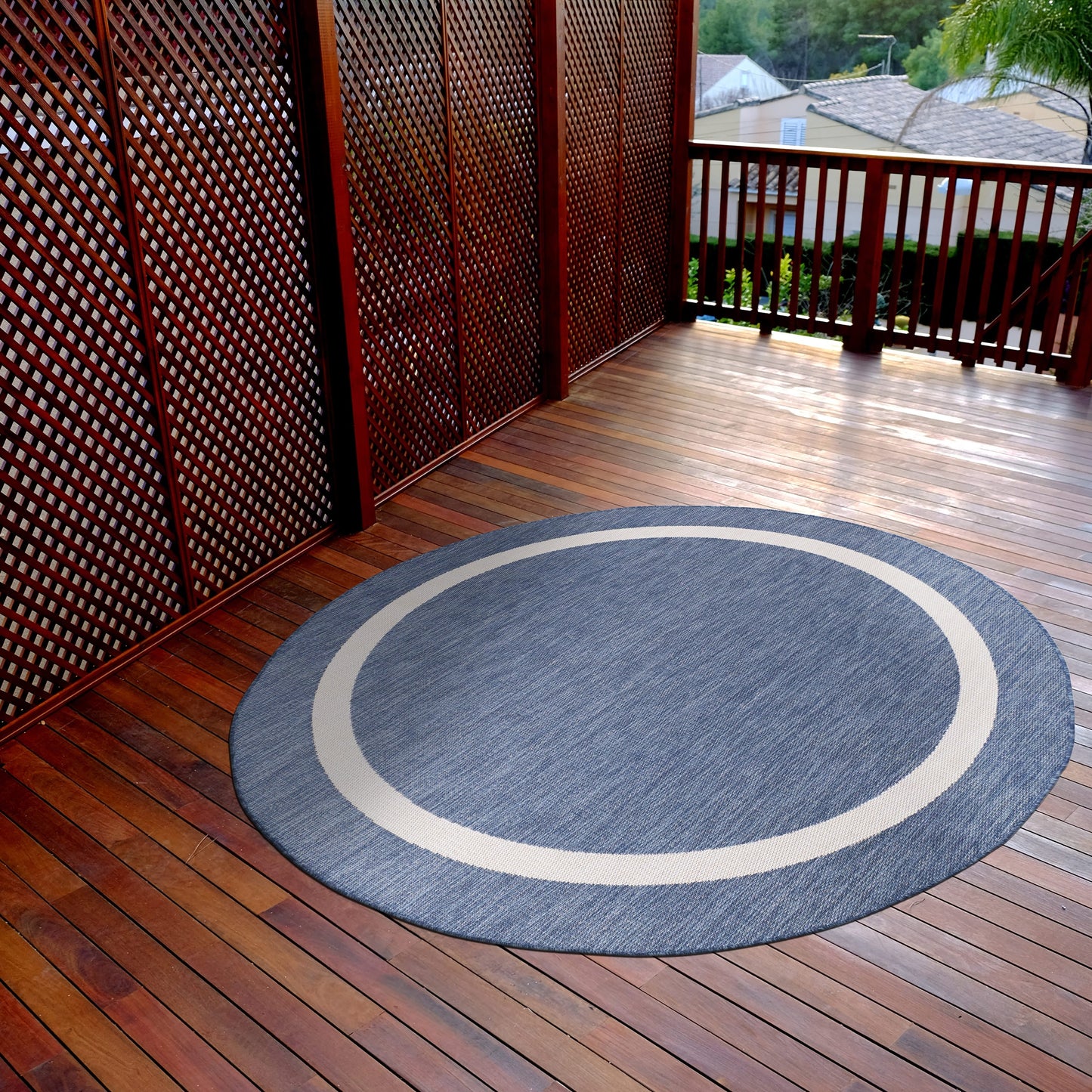 Tapis Beverly Rug moderne à bordures pour intérieur et extérieur, tapis d'extérieur pour patio, terrasse, porche