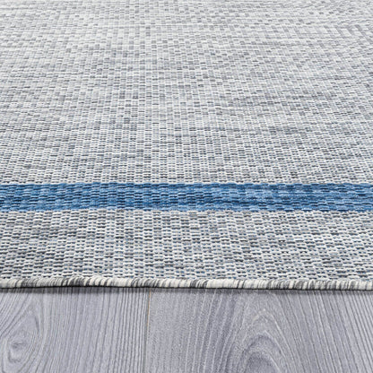 Tapis Beverly Rug moderne à bordures pour intérieur et extérieur, tapis d'extérieur pour patio, terrasse, porche