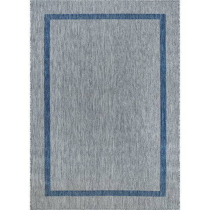 Tapis Beverly Rug moderne à bordures pour intérieur et extérieur, tapis d'extérieur pour patio, terrasse, porche