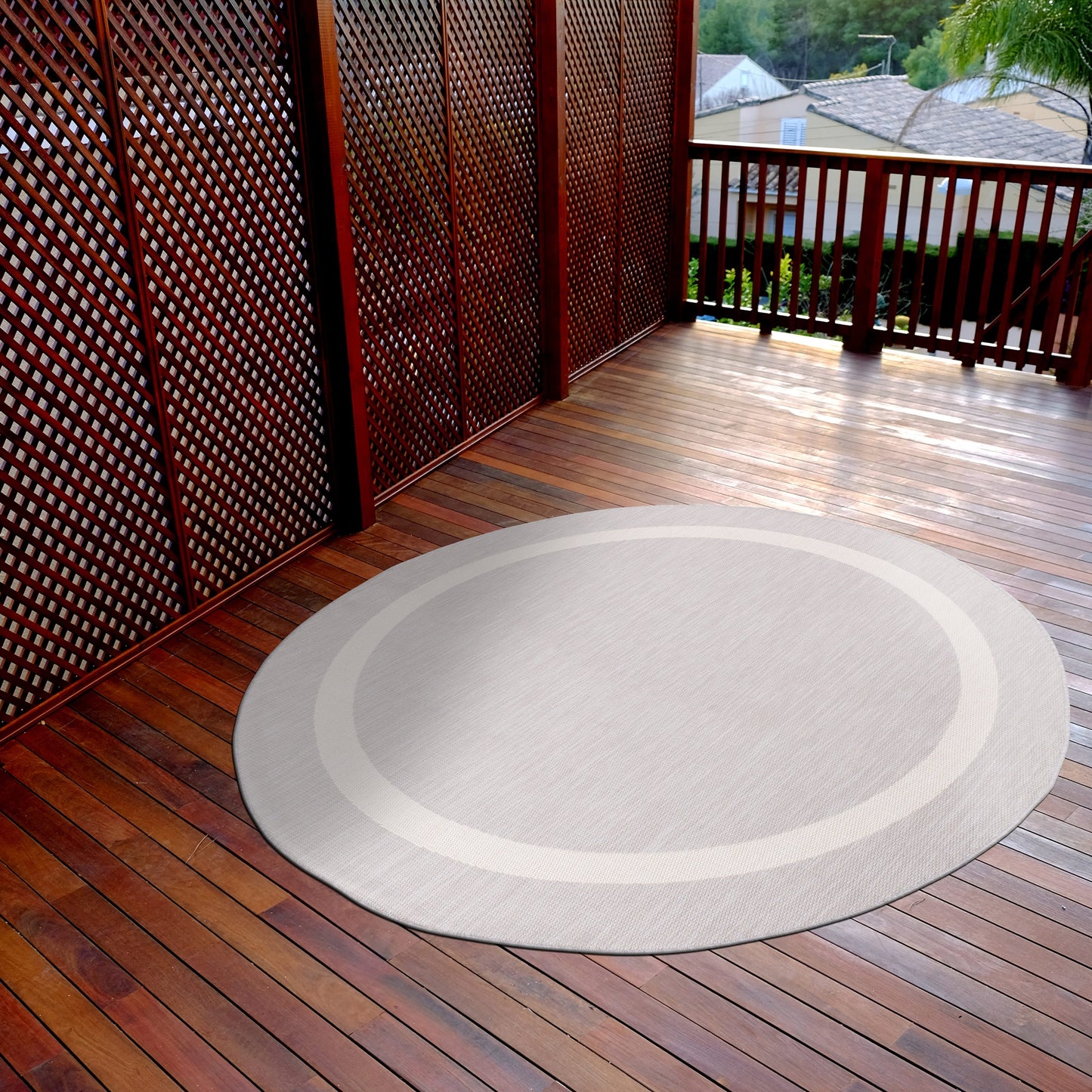 Tapis Beverly Rug moderne à bordures pour intérieur et extérieur, tapis d'extérieur pour patio, terrasse, porche