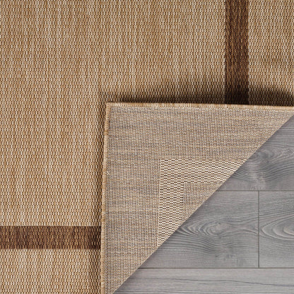 Tapis Beverly Rug moderne à bordures pour intérieur et extérieur, tapis d'extérieur pour patio, terrasse, porche