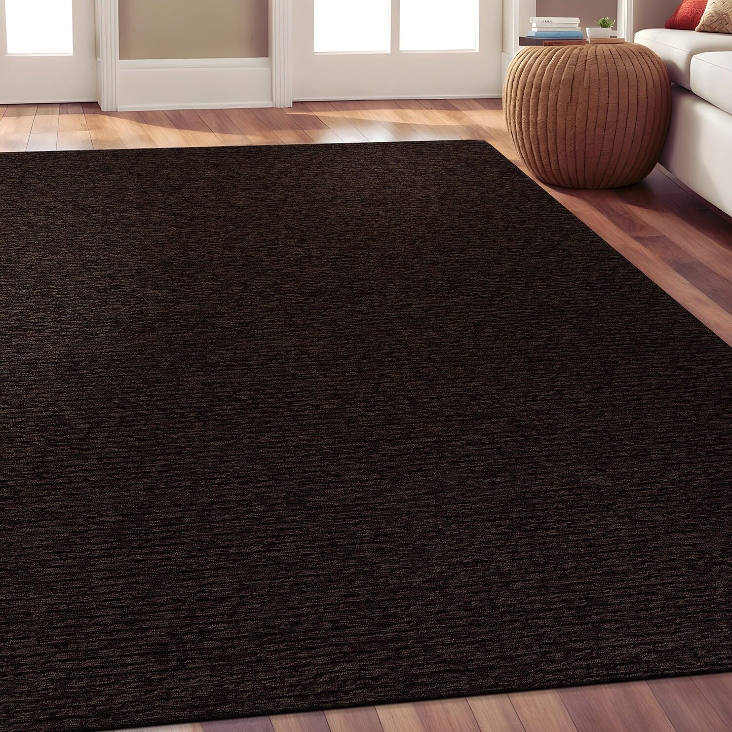 Tapis d'intérieur Beverly Rug uni, antidérapant, dos en caoutchouc, lavable