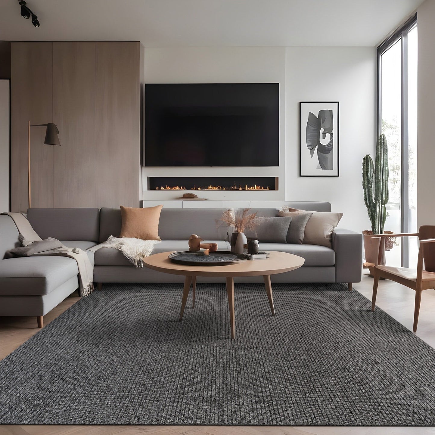 Tapis d'intérieur Beverly Rug uni, antidérapant, dos en caoutchouc, lavable