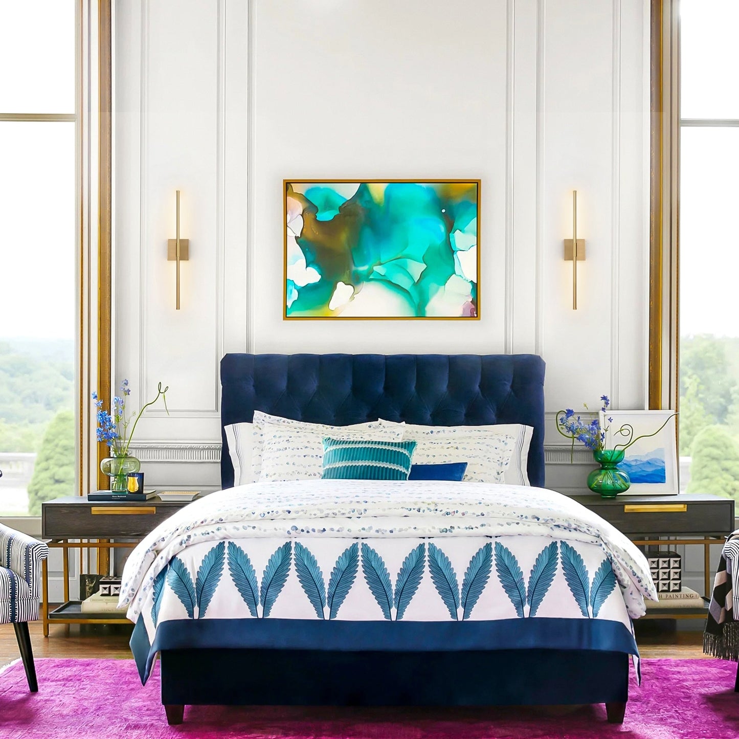 Applique murale LED linéaire moderne à 1 lumière, noire/dorée/nickel, à intensité variable, pour salle de bain.