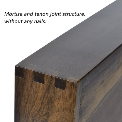 Plateau de service rectangulaire KINWELL en bois de noyer noir, style ottoman