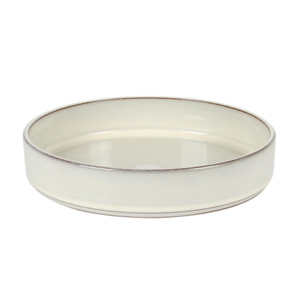 Service de table Bloomhouse Santorini Mist 16 pièces, assiettes et bols à double bol en terre cuite émaillée réactive