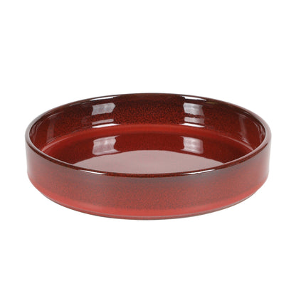 Service de table Bloomhouse Santorini Mist 16 pièces, assiettes et bols à double bol en terre cuite émaillée réactive