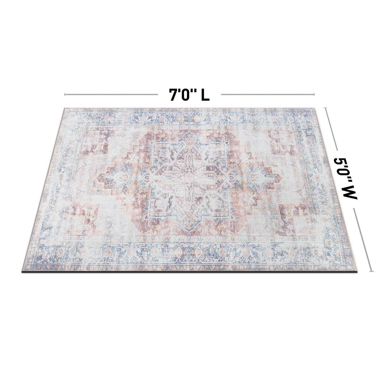 Tapis bohème vieilli lavable en machine