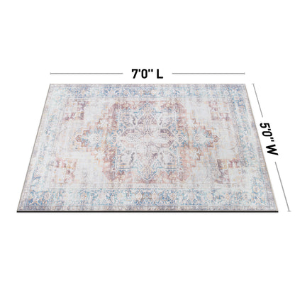 Tapis bohème vieilli lavable en machine