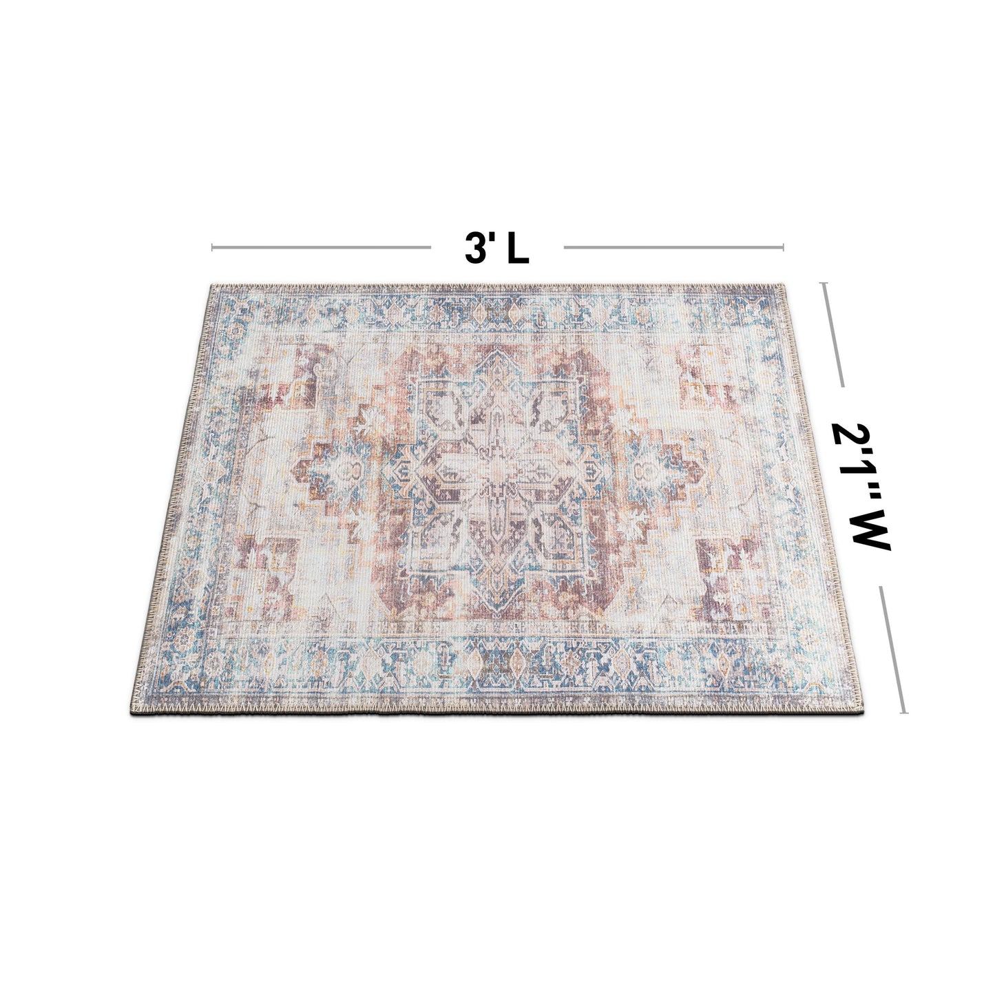 Tapis bohème vieilli lavable en machine