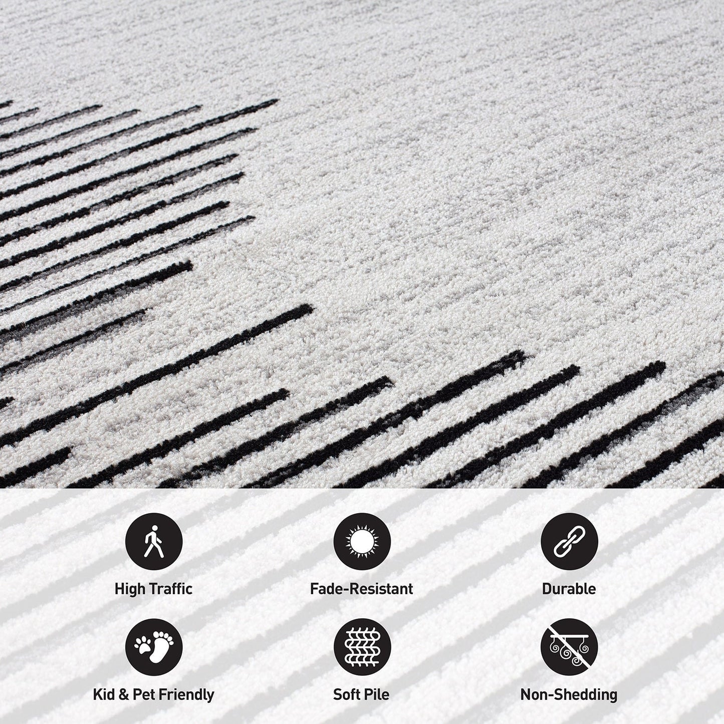 Tapis à rayures bohèmes