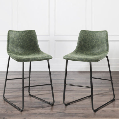 Tabourets de bar Bossin 18/26/30 pouces, tabourets de bar hauteur comptoir avec dossier, tabourets modernes en cuir PU, chaise de salle à manger avec repose-pieds