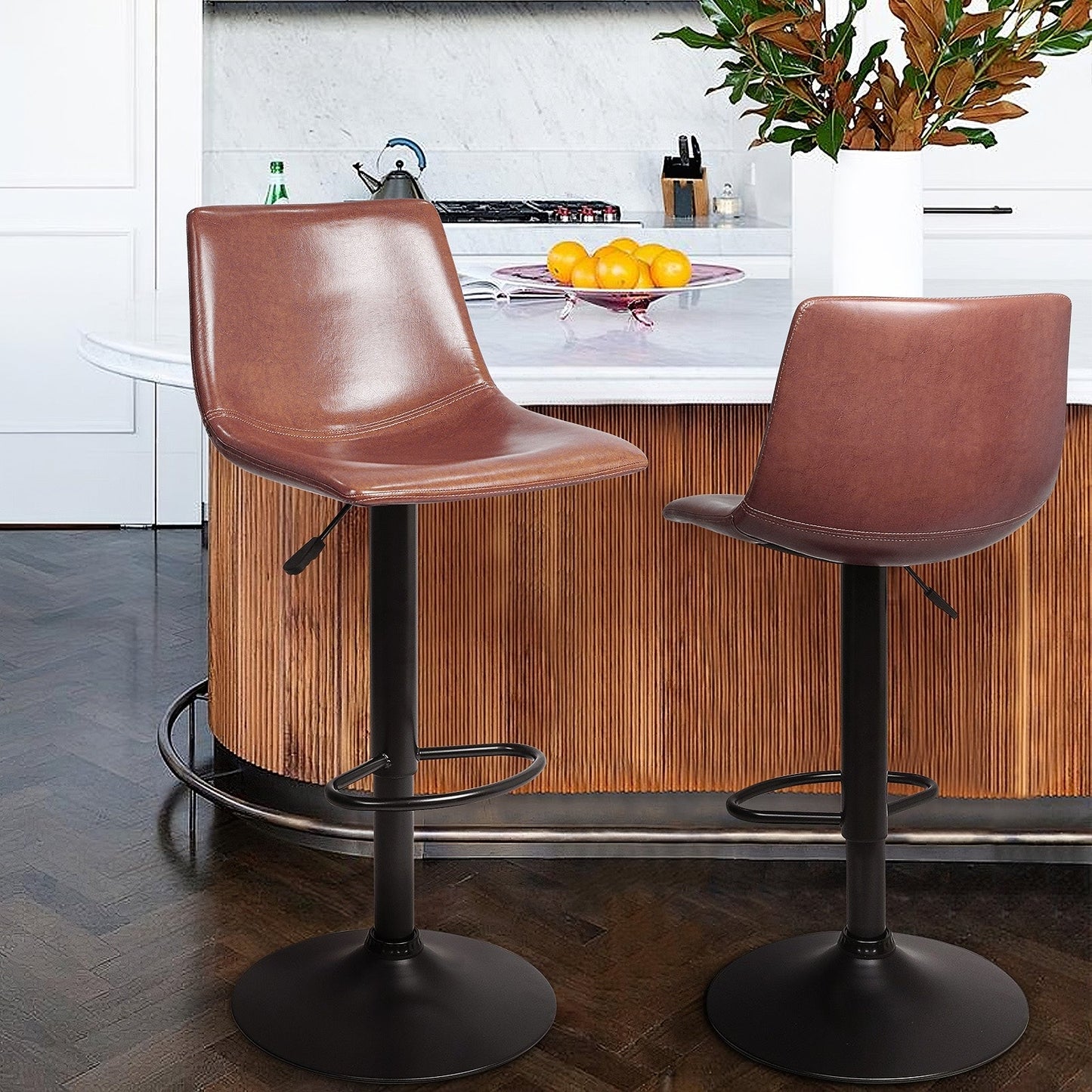 Tabourets de bar pivotants et réglables Bossin avec dossier – Hauteur comptoir