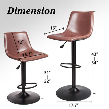 Tabourets de bar pivotants et réglables Bossin avec dossier – Hauteur comptoir