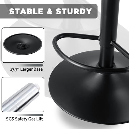 Tabourets de bar pivotants et réglables Bossin avec dossier – Hauteur comptoir