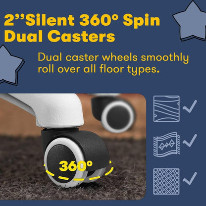 Fauteuil de bureau Bossin pour grandes tailles, dossier haut, fauteuil de direction ergonomique réglable en cuir, capacité 181 kg (400 lbs)