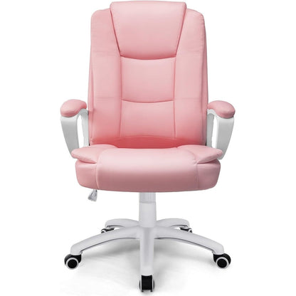 Fauteuil de bureau Bossin pour grandes tailles, dossier haut, fauteuil de direction ergonomique réglable en cuir, capacité 181 kg (400 lbs)