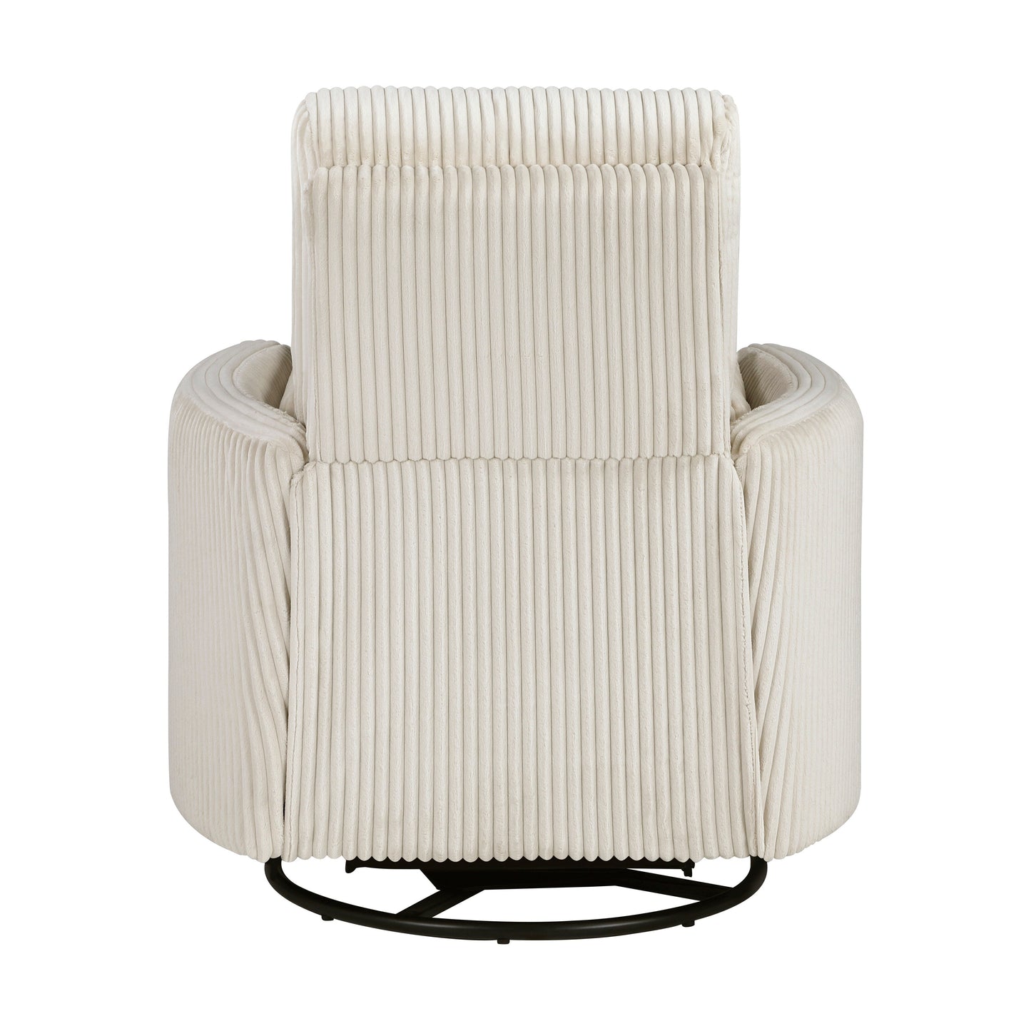 Fauteuil inclinable manuel pivotant en velours côtelé Braidy