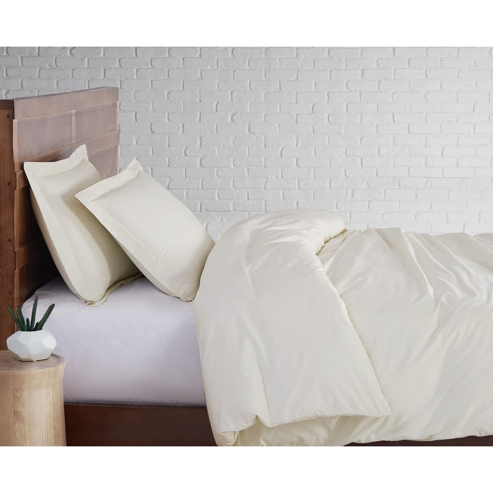 Ensemble de couette en percale de coton à tissage serré Brooklyn Loom